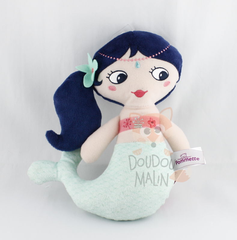  baby comforter mermaid blue pink flower 